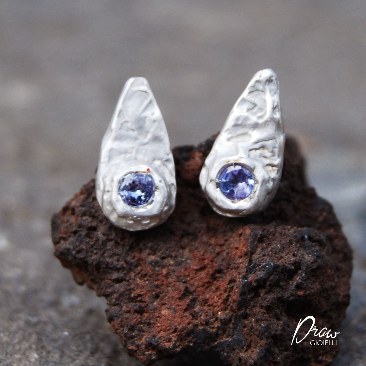 Orecchini Argento e tanzanite